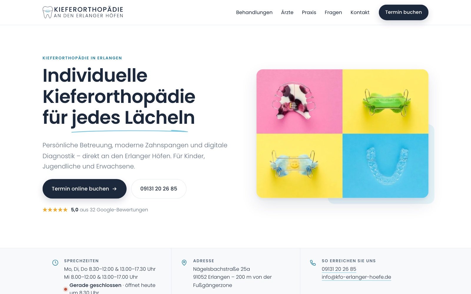 Website kfo-erlanger-hoefe.de
